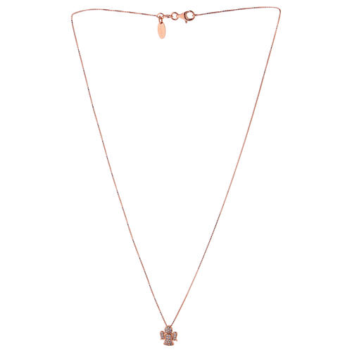 Collier AMEN argent 925 rosé ange avec zircons 2