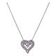 Necklace heart shaped wings pendant 925 silver AMEN s1