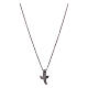 Necklace AMEN of 925 silver, cross with zircons s1