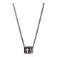 Necklace AMEN with cubic charm, cross heart and anchor, 925 silver s1