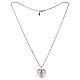 Necklace heart pendant with central zircon heart 925 silver AMEN s2