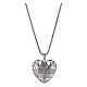 Necklace 925 silver AMEN heart pendant with zircon cross s1