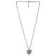Necklace 925 silver AMEN heart pendant with zircon cross s2