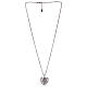 Necklace 925 silver AMEN heart pendant with zircon cross s4