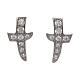 Ohrringe AMEN Kreuz mit Zirkonen Silber 925 s1