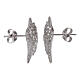 Stud earrings AMEN, wing-shaped, 925 silver and zircons s2