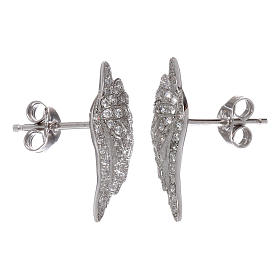 Brincos de pino AMEN asas em prata 925 com zircões