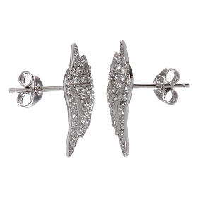 AMEN stud earrings wings in 925 silver with zircons