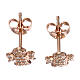 Stud earrings AMEN, angel with white zircons, pink 925 silver s2
