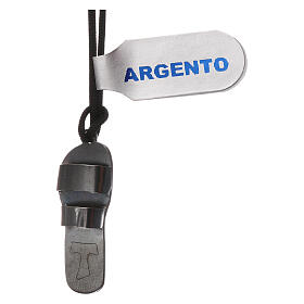 Halskette in schwarz mit Anhänger in Form einer Sandale