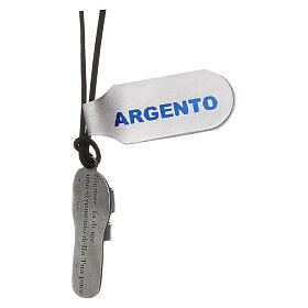 Black cord necklace with sandal shaped pendant