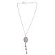 Necklace in 925 silver with Madonna and Child medal and beads s3