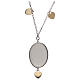 Necklace of 925 silver, Virgin with Child medal and hearts s2