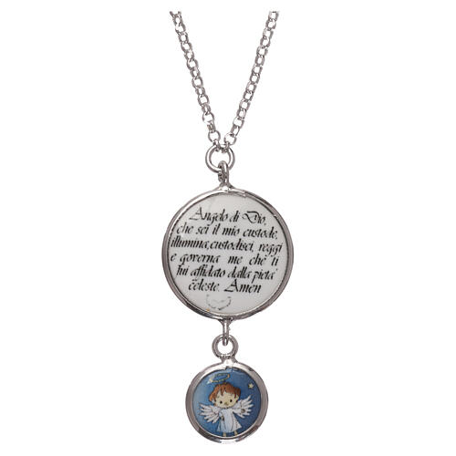 925 silver necklace angel medal and prayer 4