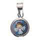 Round porcelain medal with angel, 925 silver, 1 cm s2