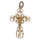 Filigree cross of 3 cm, gold plated 925 silver s1