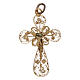 Filigree cross of 3 cm, gold plated 925 silver s2