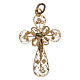 Filigree cross pendant in gilded 925 silver 3 cm s2