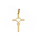 Cross pendant with heart-shaped infinity symbol, 18K gold, 1.13 g s2