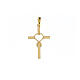 Croce motivo infinito a forma di cuore giallo oro 18 kt - gr 1,13  s1