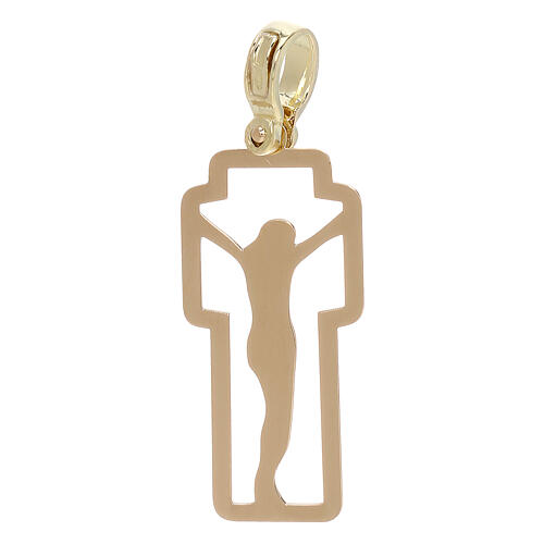 Cross with Christ silhouette 18-carat gold 2.23 gr 2