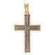 Cross with engraved braid pattern, 18K gold, 2.03 g s1