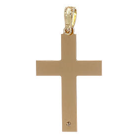 Croce con incisione treccia oro 18 kt - gr 2,03