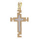 Cruz tetris bicolor ouro 18K 2,06 gr s1