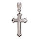 Cross bottony white 18-carat gold finished in rhodium 2.33 gr s1