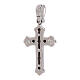 Cross bottony white 18-carat gold finished in rhodium 2.33 gr s2