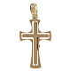 Cut-out cross with bell-mouthed arms and body of Christ, 18K gold, 3.4 g s2