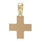 Square yellow cross polished 18-carat gold 4 gr s1