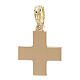 Square yellow cross polished 18-carat gold 4 gr s2