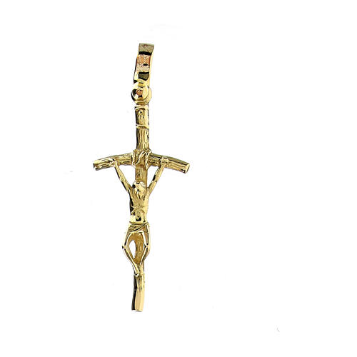 Krzyż pastoralny zawieszka żółte złoto 18K - 4g 1