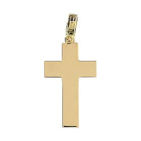 Cruz latina colgante lisa oro 18 k - gr 5,13