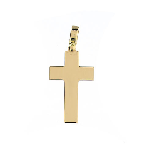 Cruz latina colgante lisa oro 18 k - gr 5,13 1