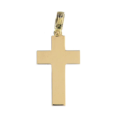 Cruz latina colgante lisa oro 18 k - gr 5,13 2