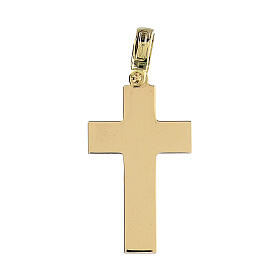 Croce latina pendente liscia oro 18 kt - gr 5,13