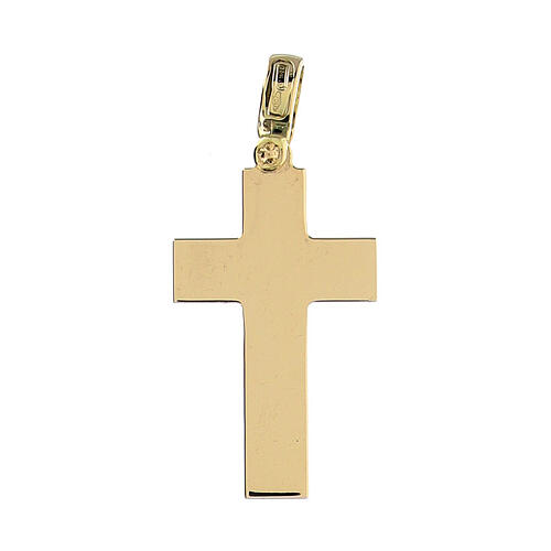 Cruz latina pingente lisa ouro 18K 5,13 gr 2