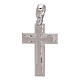 Squared cross with embossed polished centre, white rhodium-plated 18K gold, 3.2 g s1