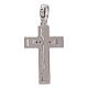 Squared cross with embossed polished centre, white rhodium-plated 18K gold, 3.2 g s2