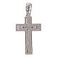 Cross pendant 18-carat white gold with polished insert 3.2 gr s2