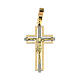 Bicolour cut-out cross with body of Christ, 18K gold, 3.13 g s1