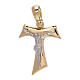 Tau Kreuz mit Kruzifix Gold 18Kt zweifarbig 2.55gr s1