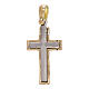 Cruz pingente bicolor ouro 18K 3,25 gr s1