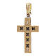 Cruz pingente bicolor ouro 18K 3,25 gr s2