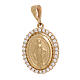 Miraculous Medal pendant 18-carat gold white crystals 2.6 gr s1