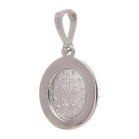 Miraculous Madonna pendant in white gold with rhinestones 1.7 grams