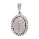 Miraculous Medal pendant, 18k white gold and white strass, 2.5 g s1