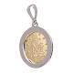 Miraculous Medal bicolor pendant 18-carat white crystals 2.5 gr s2